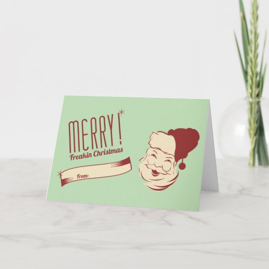 皮肉なサンタクリス空白のマスカード シーズンカード (正面)