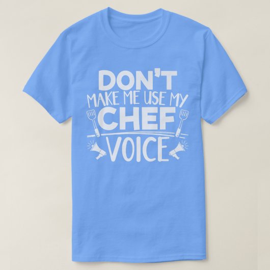 皮肉なシェフ料理声 Tシャツ (デザイン正面)