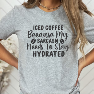 皮肉なシャツ、コーヒー好ユーモアのあるき Tシャツ