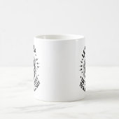 皮肉なスケルトンピースサイン 反社会的態度 コーヒーマグカップ (中央)