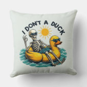 皮肉なスケルトン・オン・ダック クッション (裏面)