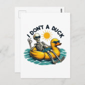 皮肉なスケルトン・オン・ダック ポストカード (正面/裏面)