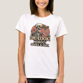 皮肉なスケルトン 楽しい引用 冗談 Tシャツ