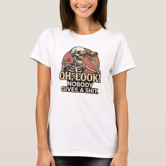 皮肉なスケルトン 楽しい引用 冗談 Tシャツ (正面)