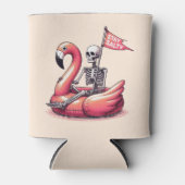 皮肉なスケルトンon Flamingo - Stay Salty 缶クーラー (正面)