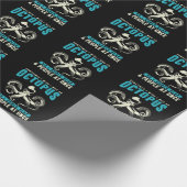 皮肉なタコのユーモアクラーケンシーアニマルおもしろい ラッピングペーパー (角)