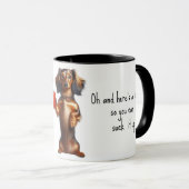 皮肉なダックスフント マグカップ (正面右)