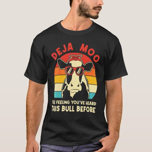 皮肉なデジャムー牛 Tシャツ (正面)