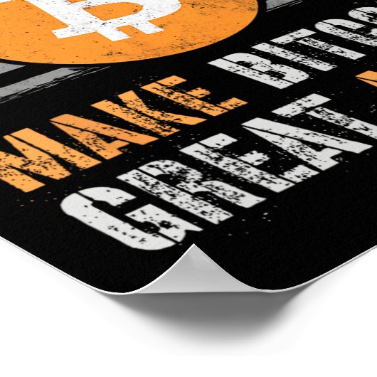 皮肉なトランプが再びビットコインを作素晴らしるユーモアRet ポスター (角)