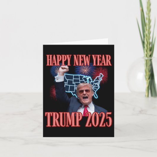 皮肉なトランプ新年2025 47代大統領 カード (正面)