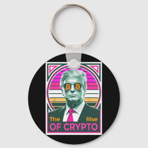 皮肉なトランプCrypto Bitcoin King Trの上昇 キーホルダー