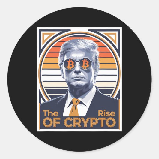 皮肉なトランプCrypto Bitcoin Miner Tの上昇 ラウンドシール (正面)