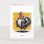 皮肉なトルキーの挨拶 カード (裏面)