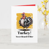 皮肉なトルキーの挨拶 カード (黄色い花)