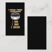 皮肉なドラマーユーモアパーカッションドラム 名刺 (正面/裏面)