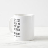 皮肉なハッピーバースデーが友達最高のを望む コーヒーマグカップ (正面左)