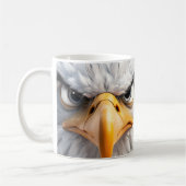 皮肉なハングルイーグル顔マグ コーヒーマグカップ (左)