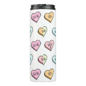 皮肉なバレンタインのキャンディハートパターン タンブラー (裏面)