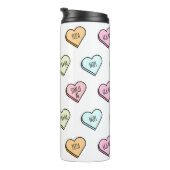 皮肉なバレンタインのキャンディハートパターン タンブラー (回転右)
