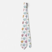 皮肉なバレンタインのキャンディハートパターン ネクタイ (正面)