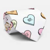 皮肉なバレンタインのキャンディハートパターン ネクタイ (ロール)