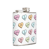 皮肉なバレンタインのキャンディハートパターン フラスク (右)