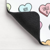 皮肉なバレンタインのキャンディハートパターン マウスパッド (コーナー)