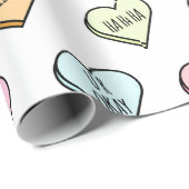 皮肉なバレンタインのキャンディハートパターン ラッピングペーパー (ロールコーナー)