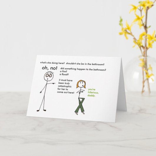 皮肉なパパ カード (黄色い花)