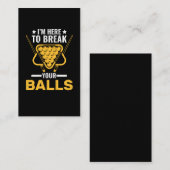 皮肉なビラード・ジョーク・プール・プレーヤー 名刺 (正面/裏面)