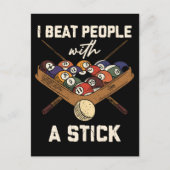 皮肉なビリヤードの8ボールユーモアプール ポストカード (正面)