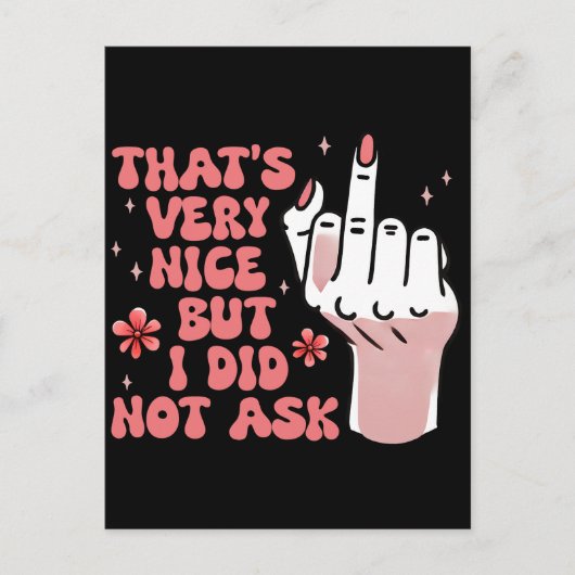 皮肉なフェミニスト ポストカード (正面)