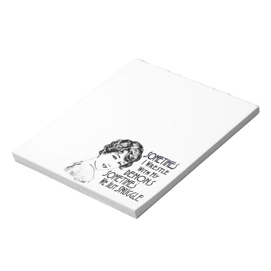 皮肉なフレーズ女性ミーム時々私は格闘 ノートパッド (回転)