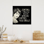 皮肉なフレーズ女性ミーム時々私は格闘 ポスター (キッチン)