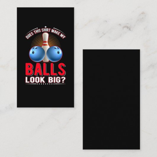 皮肉なボウリングボール大人のユーモア 名刺 (正面/裏面)