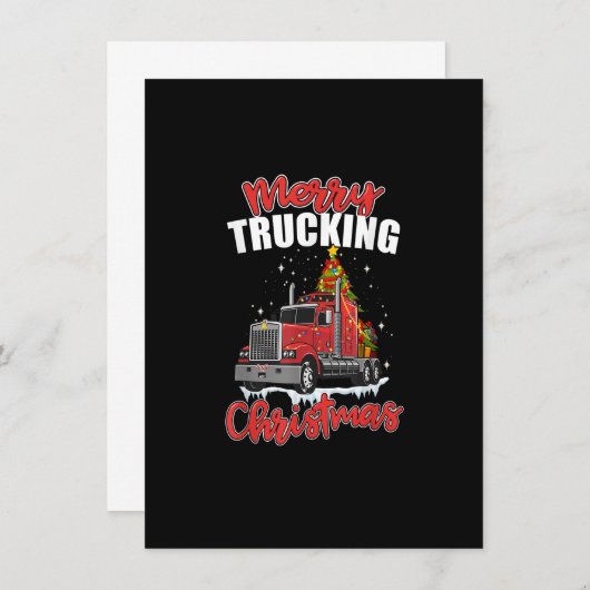 皮肉なメリークリスマストラックのためのトラックのクリスマス 招待状 (正面/裏面)