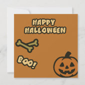 皮肉なモンスターハロウィーンの衣装パーティー 招待状 (裏面)