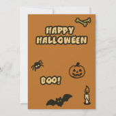 皮肉なモンスターハロウィーンの衣装パーティー 招待状 (裏面)