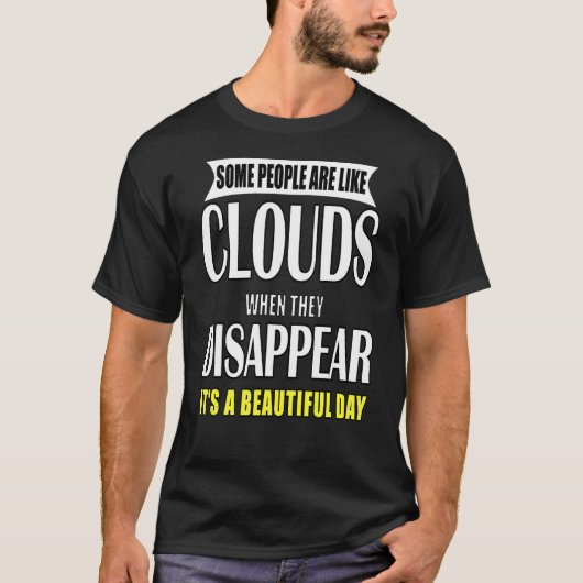 皮肉なユーモアいくつかの人々は雲のようにPun H Tシャツ (正面)