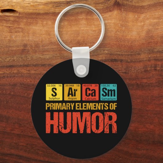 皮肉なユーモアの主要要素 キーホルダー (裏面)