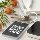 皮肉なユーモアを抱きおもしろい込む キーホルダー (正面右)