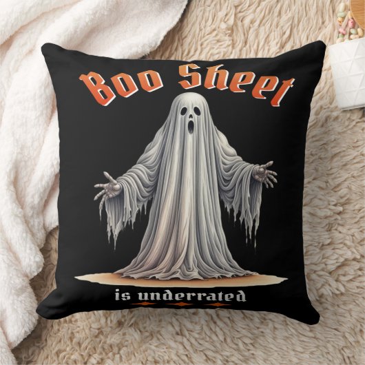 皮肉なユーモア不気味を持つ面白いハロウィーン幽霊 クッション (ブランケット)