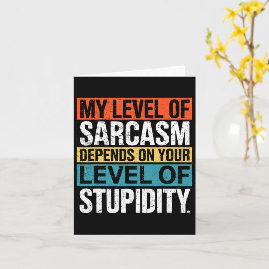 皮肉なユーモア カード (黄色い花)