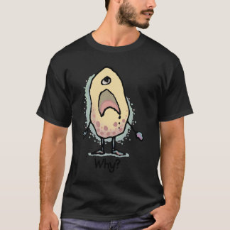 皮肉なユーモア Why? アートワーク - トレンディーデザイン Tシャツ