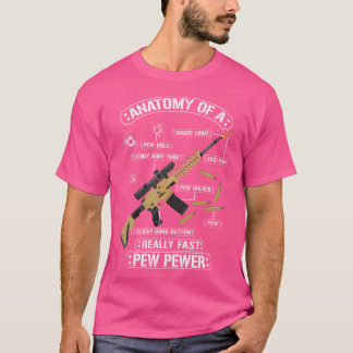 皮肉なライフル銃の解剖学  銃愛好家向け Tシャツ