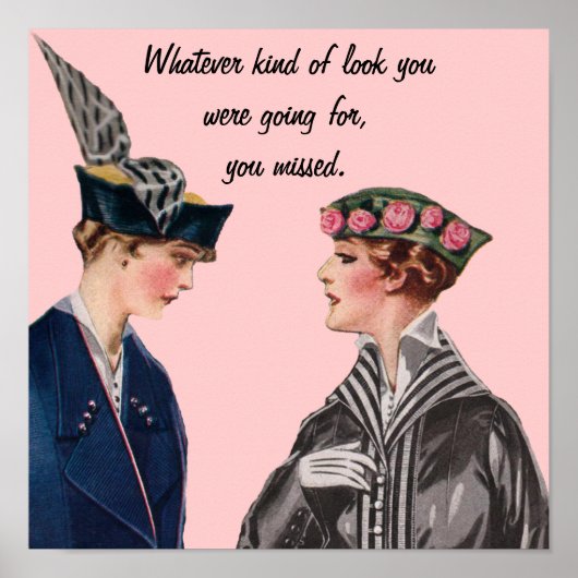 皮肉なヴィンテージ ポスター (正面)