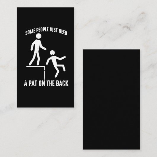 皮肉な人々が引用文をパットで攻撃 名刺 (正面/裏面)