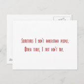 皮肉な人々のための皮肉なティー。 (ええ、正しく) ポストカード (正面/裏面)