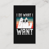 皮肉な人子猫中指利己的子猫 名刺 (正面)