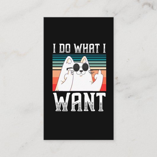 皮肉な人子猫中指利己的子猫 名刺 (正面)